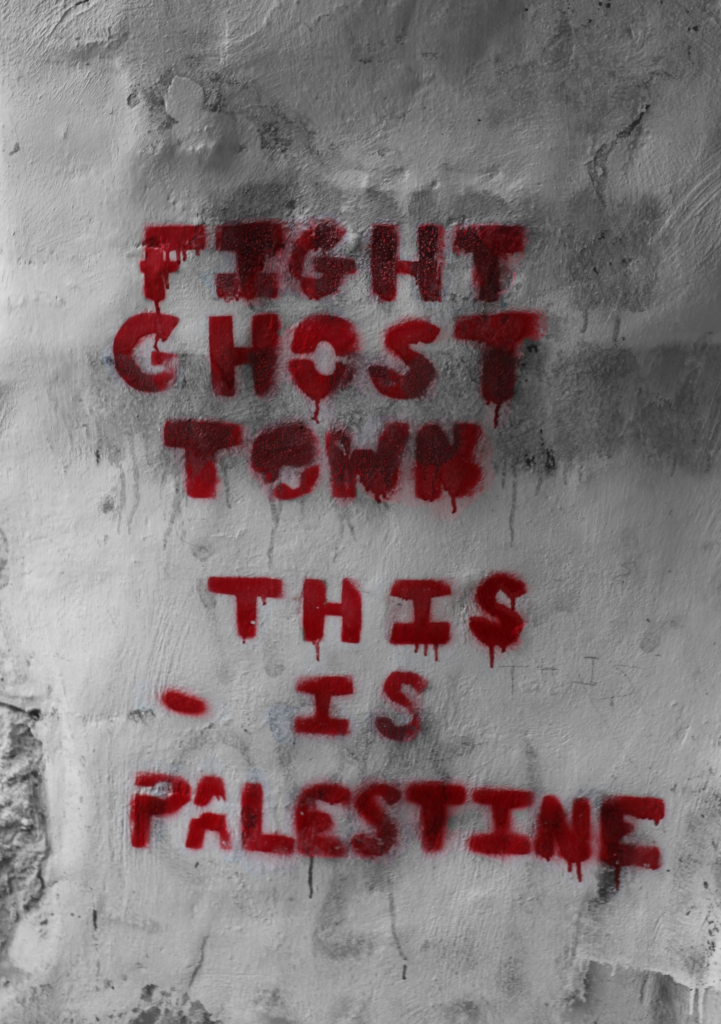 “Fight Ghost Town – This is Palestine” – photo by author